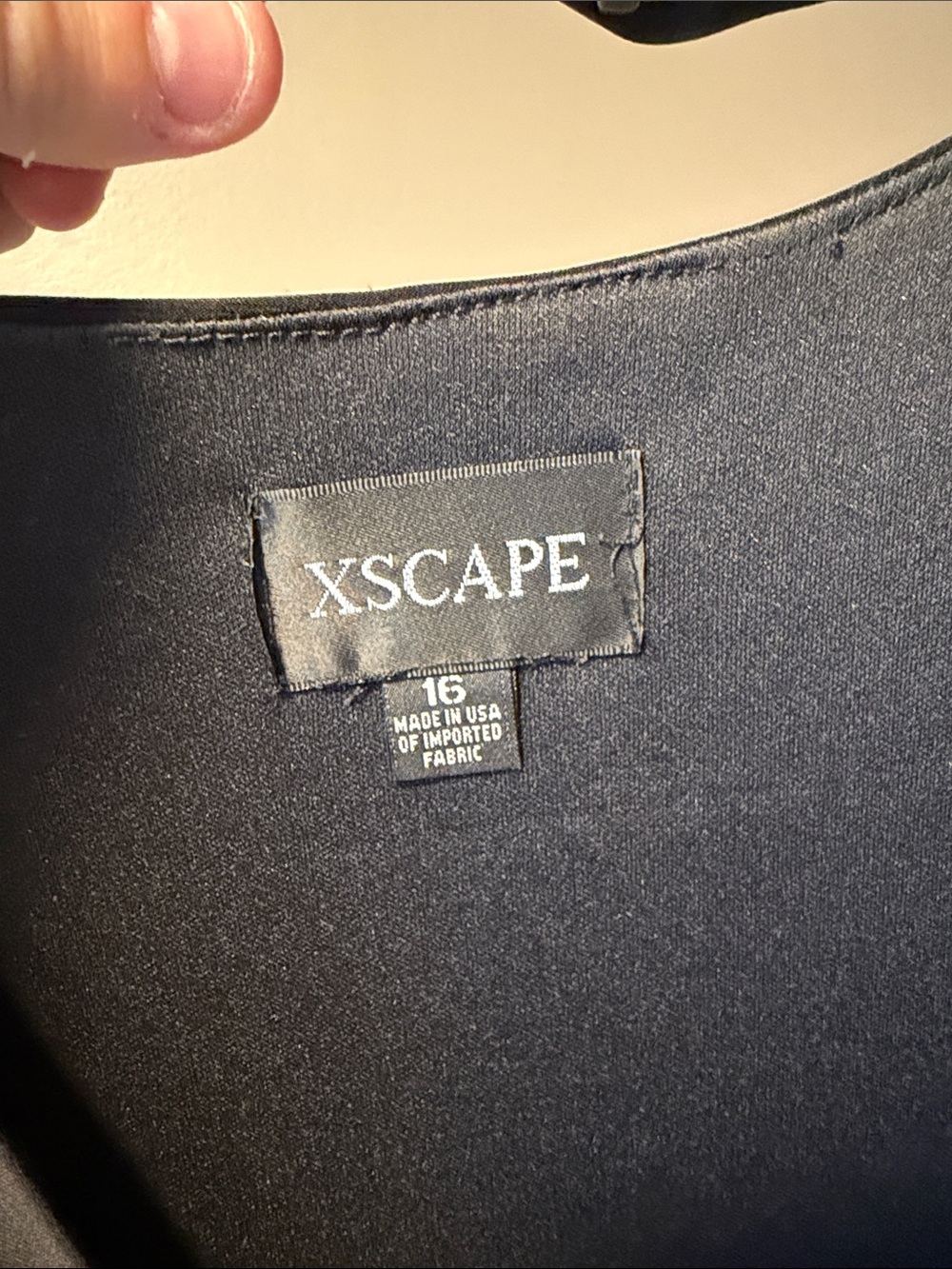 Xscape Black Long Sleeve Draped Wrap Maxi Dress - Picture 3 of 9